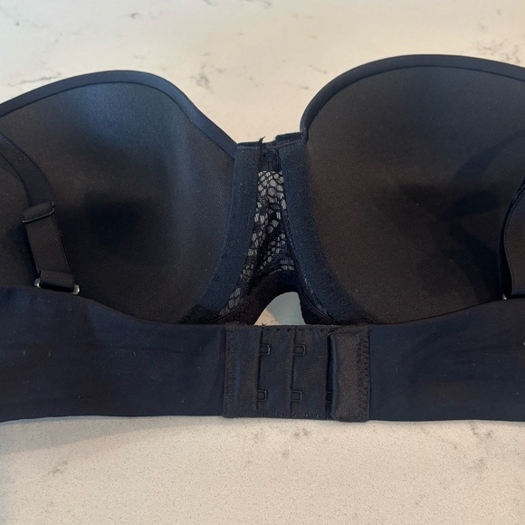 NWT Auden Black Lace Detail Plunge Coverage Push-Up Strap or Strapless Bra - 38B - Picture 6 of 7